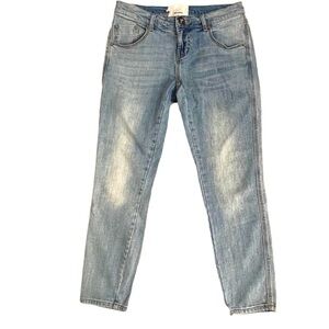 One X One Teaspoon FreeBirds II Low Waist Stretch Jeans Fitted Leg Light Wash